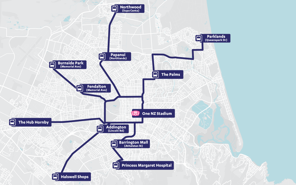 Event Direct suburban hubs map.
