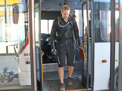 Bus Interchange bike unloading - Step 1