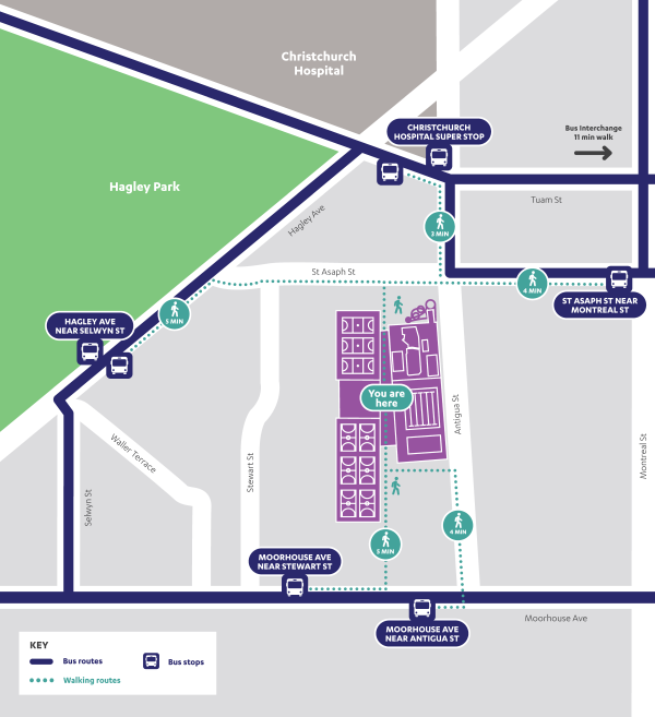 Map of bus stops near Parakiore (PDF file, 109KB)