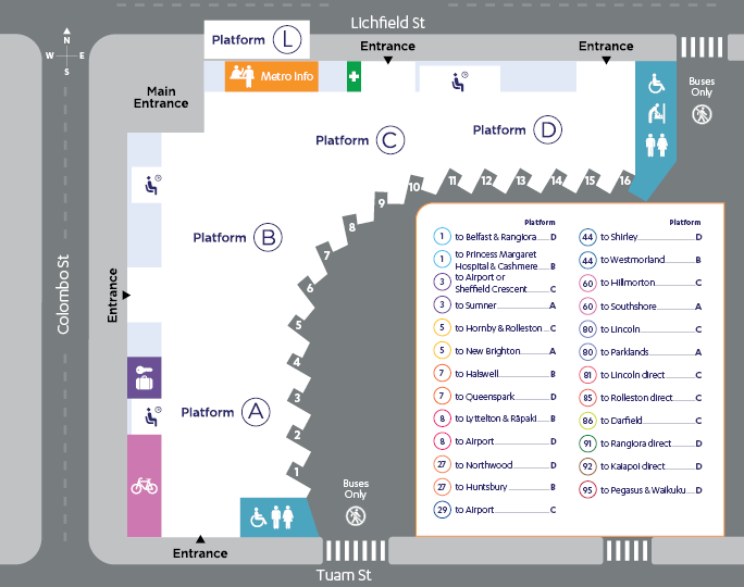 Map of the Bus Interchange