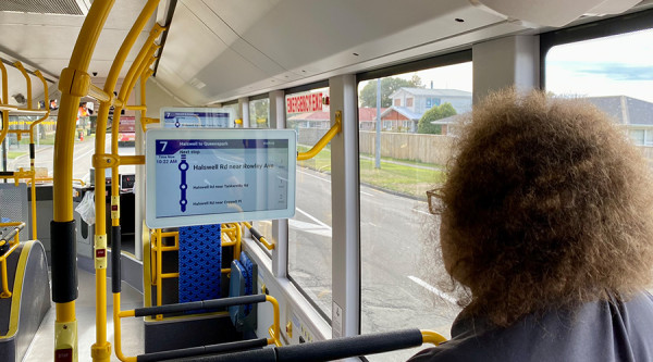 Metro on bus screens