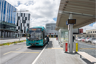 Bus at bus stop 