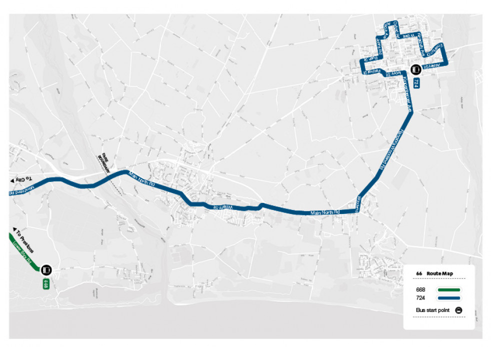 66 Avonside Girls' High School and Shirley Boys' High School - Route Map 66 Avonside Girls' High School and Shirley Boys' High School - Route Map