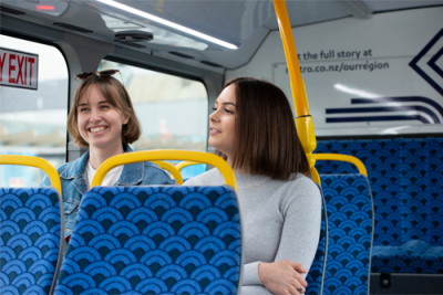 Bus passengers not wearing masks. 